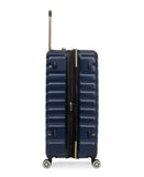 Kenneth Cole REACTION Madison Square Lightweight Hardside Chevron Expandable Spinner Luggage, Navy, 2-Piece Set (20" & 28")