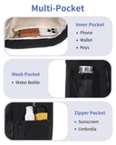 WANDF Drawstring Backpack Sports Gym Bag with Shoes Compartment, Water-Resistant String Beach Sackpack Swim Bag for Women and Men (Black)