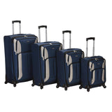 Rockland 4Pc Impact Spinner Luggage Set