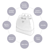 DGAZ Purse Pillow Insert for Chanel Gabrielle Backpack Bags, Memory Foam, Silky Pillow Shaper for Luxury Handbags(White,Small)