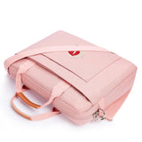 KALIDI Briefcase Pink Canvas with Shoulder Strap Multiple Compartments Messenger Bag for Travelling, Business