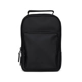 RAINS Book Daypack Large Black Laptop Backpack for Men and Women, Waterproof Black Minimalist Commuter Bag with 15”-16