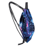 VanFn Drawstring Bags, Creative Design Gymsack, Unisex Sackpack, Casual Backpack, Sport's Equipment Bag Travel Bags (Galaxy)