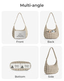BAGSMART Crossbody Hobo Bag for Women with Adjustable Strap, Quilted Puffy Purses for Women Fluffy Compact Shoulder Handbag