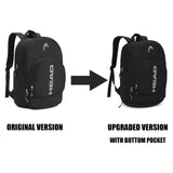 HEAD Waterproof Travel Backpack for Men, Lightweight 15.6 Inch Laptop Backpack with Shoes Compartment, Casual Daypack College Backpacks with 8 Pockets for Overnight/Sports Gym/Work/Fitness