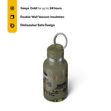 RTIC Little Journey Water Bottle with Straw, Ceramic-Lined, Insulated, Stainless Steel, Metal, Double Wall Vacuum-Insulation, Leak-Proof Lid, BPA-Free Water Flask for Sports, Travel, Happy Camper