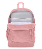 JanSport Cross Town Plus Remix Backpack - Padded Back Panel, Laptop Sleeve, and Front Pocket Organizer - Misty Rose Corduroy
