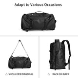 YOUMIAN Duffel Bag with Shoe Compartment Travel Backpack Men and Women Waterproof for Gym Motorcycle Helmet (Black)