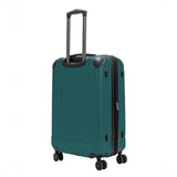 Flying Axis Collection Lightweight Hardside Expandable 8-Wheel Spinner Luggage, Midnight Turquoise, 24-Inch Checked