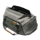 Peak Design Travel Duffel 35L, Sage, Extra-Wide Single Zip Access, Weatherproof Shell, 4 External Pockets, Fits Packing Cubes & Camera Cubes, Ideal for Weekend Trips, Versatile Duffel Bag for Travel