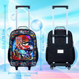 KLFVB Boys Luggage, Suspension Bridge Red Racing Wheels Suitcase for Toddler, Children Travel Carry on Suitcase