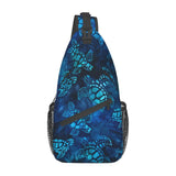 COFEIYISI Sea Turtle Sling Bag Crossbody Backpack for Men Women Watercolor Blue Sea Turtle Nautical Coastal Sea Animal Underwater World Print Chest Bag Casual Shoulder Backpack Travel Hiking Daypack