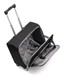 LUGGEX Rolling Laptop Bag with Wheels, 17.3" Soft Sided Laptop Rolling Briefcase with 4 Spinner Wheels & Aluminum Handle - Lightweight Carry On for Business Travel Overnight (UDS-Core, Black, 18 Inch)