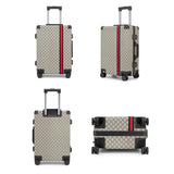 VH&GRED Fashionable & Durable Leather Suitcase - Lightweight Large Travel Luggage for Women with 4 Spinner Wheels, TSA Lock, Water-Resistant Elegant Design