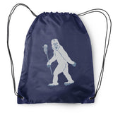 ChalkTalkSPORTS Guys Lacrosse Sport Pack Drawstring Bag | Yeti Laxer | Navy