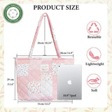 Sunwel Fashion Top Zipper Floral Quilted Bag Small Tote Bag for Women