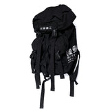 Niepce Inc Japanese Techwear Streetwear Slim Daypack Backpack (Black)