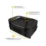 RTIC Ultra Dry Duffle Pack, Waterproof Outdoor Backpack Floating Bags for Hiking, Travel, Camping, Boating, Backpacking, 60L, Black & Graphite