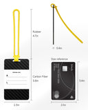 LUGGEX Luggage Tag for Suitcases - Carbon Fiber Accelerate Identification Bag Tag with Reusable Writing Panel - Waterproof & Durable, Travel Essentials（1 Pack）