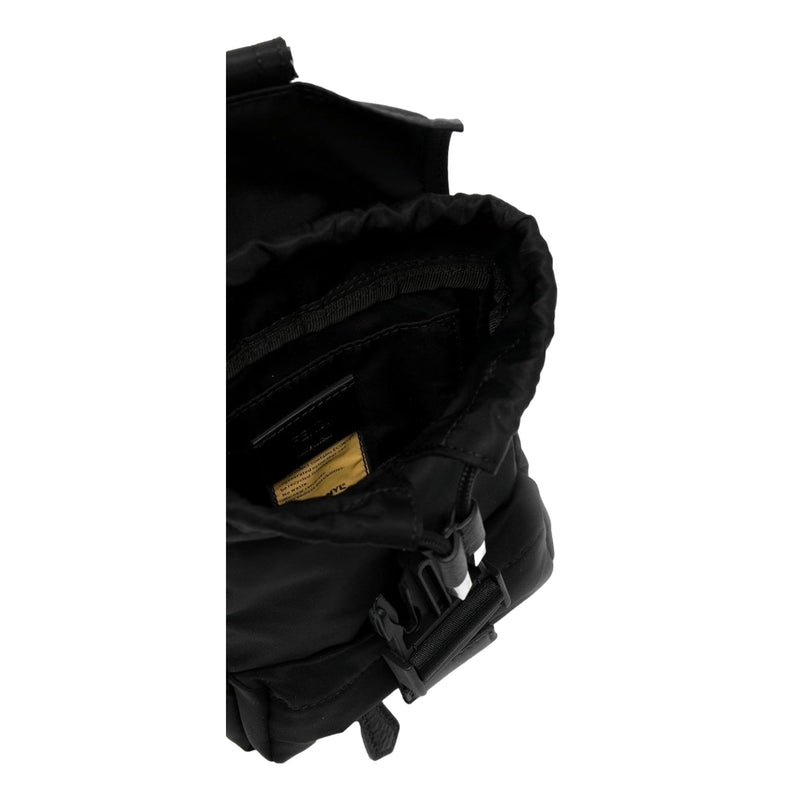 FENDI Fendiness Black Nylon Buckle Mini Backpack Crossbody Bag, Small