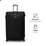 TUMI - Alpha XX-Large Dual Access Expandable 4-Wheeled Checked Luggage - Zipper Expansion - Durable Ballistic Nylon - Extra Large Capacity Suitcase with TSA Lock - Black