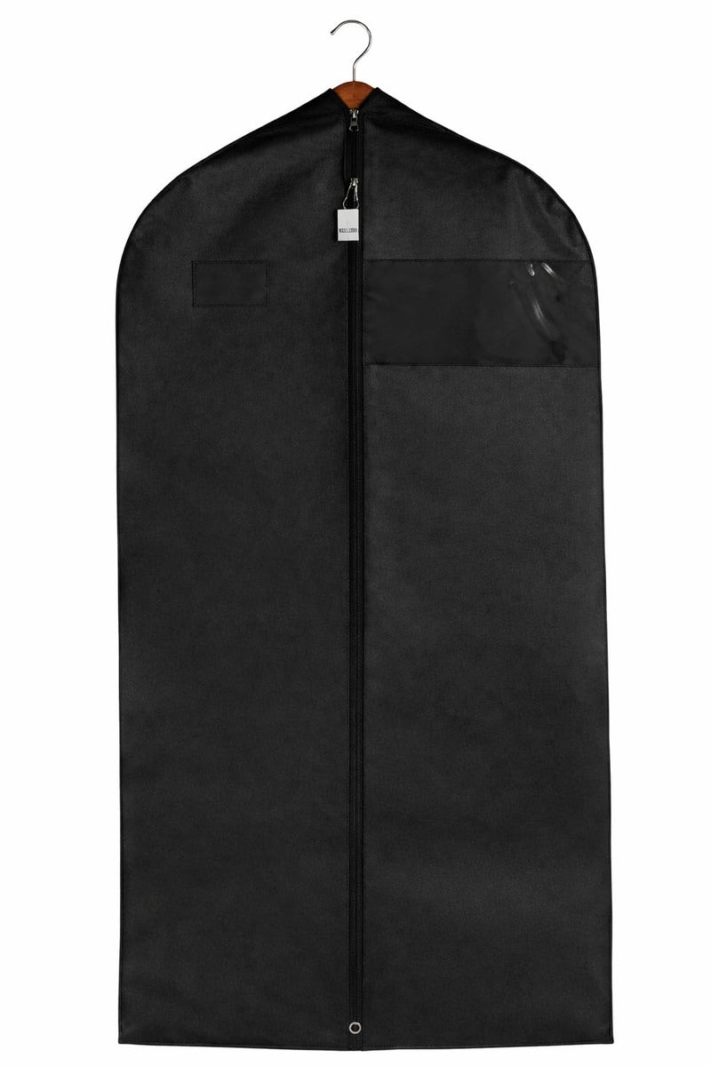 Travel Garment Bag Lightweight Water-Resistant Material Black Zipped Travel Suit Garment Bag For Carrying And Storing Outfits 43x23 Inch