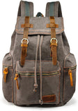 GEARONIC Vintage Canvas Backpack, Casual Daypack Backpacks for Men Women, 15inch Laptop Bag Travel Hiking Camping Rucksack - Gray | Backpacks4Less