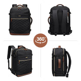 GOLF QUALITY Travel Backpack for Women - Carry On Travel Laptop Backpack,Personal Item Travel Bag Waterproof Large Casual Daypack Backpack for Business Trip Weekender,17.3Inch,Black