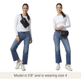 Baggallini Securtex Anti-theft Belt Bag 8.8"x5.5" Crossbody Fanny Pack for Women RFID Wallet Locking Zipper Travel Purse