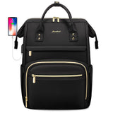 FOCDOD Women Laptop Backpack Work Bag - Fits 15.6 inch with Laptop Compartment Waterproof Professional Fashion Travel Purse for College Nurse Business Computer Backpack