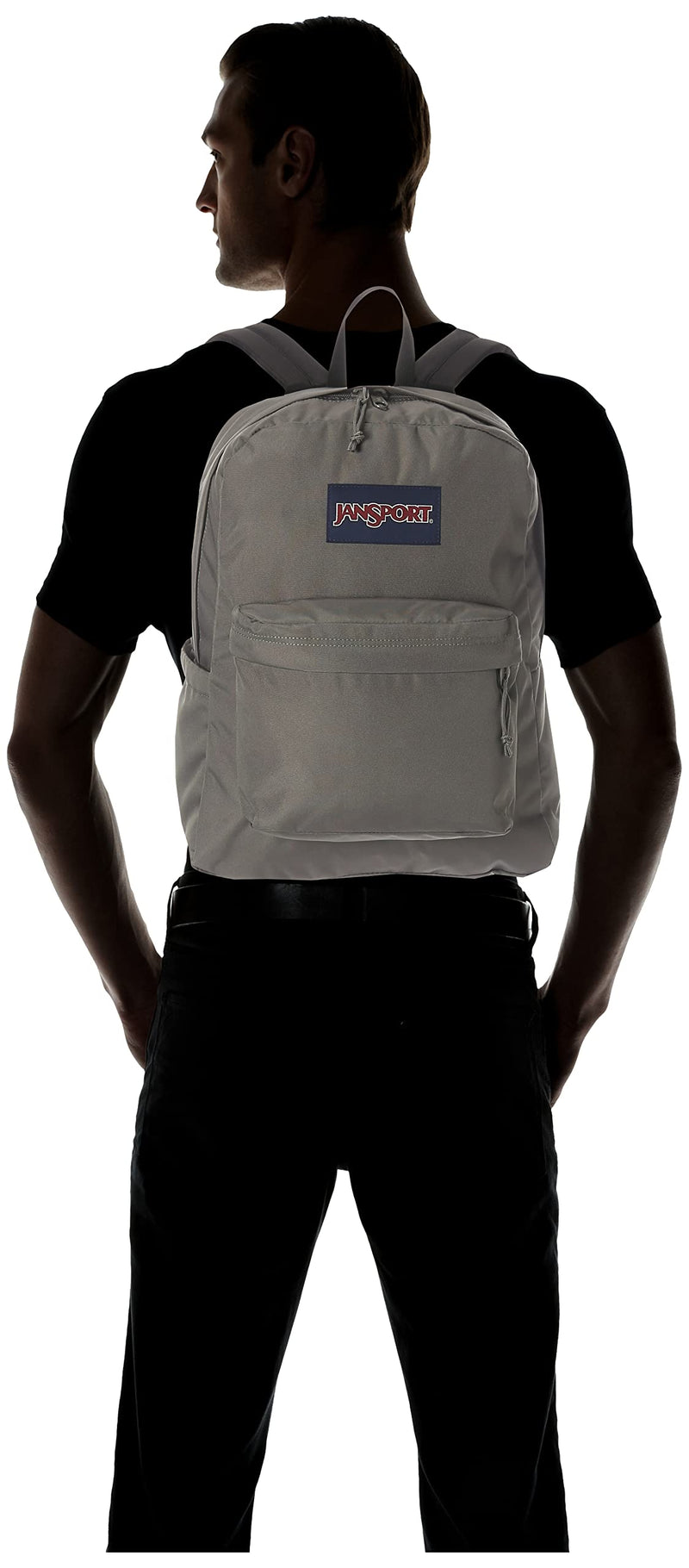 JanSport SuperBreak Plus Backpack with Padded 15-inch Laptop Sleeve and Integrated Bottle Pocket - Spacious and Durable Daypack for Work and Travel - Graphite Grey