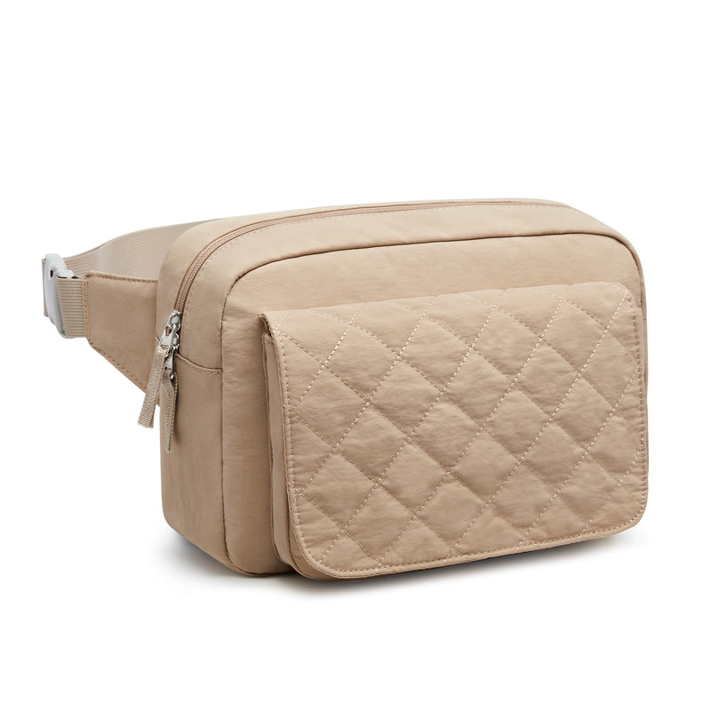 G4Free Small Diaper Bag for Baby Girl and Boy, Mini Sling Diaper Bag Fanny Pack with Portable Changing Pad (khaki)