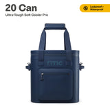 RTIC 20 Can Ultra-Tough Soft Cooler Pro, Insulated, Waterproof, Leakproof, Portable, Floating Bag for Beverage, Drink, Lunch, Outdoor, Beach, Car, Camping, Picnic, Fishing, Boat, 13L, Navy