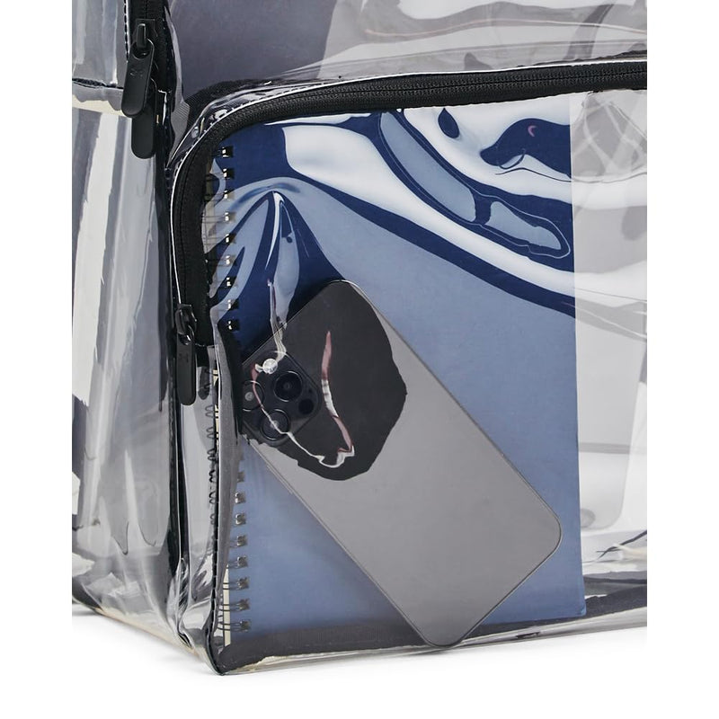 Under Armour Unisex-Adult Essential Clear Backpack, (960) Clear/Black/White, One Size Fits Most