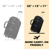 Modoker Rolling Garment Bags, Large Garment Duffle Bag with Wheels, 3 in 1 Garment Suit Luggage Bag for Women Men Business Travel Weekender