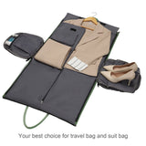 Modoker Eco-Friendly Convertible Garment Bags for Travel, Carry on Garment Duffel Bag for Women Men Weekender - 2 in 1 Hanging Suitcase Suit Travel Bags, Green
