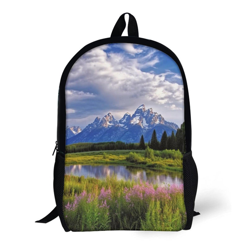 Grand Teton National Park 17 Inch Laptop Backpack for Men Women Travel Daypack with Pockets Work Bag for Office