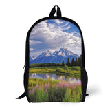 Grand Teton National Park 17 Inch Laptop Backpack for Men Women Travel Daypack with Pockets Work Bag for Office
