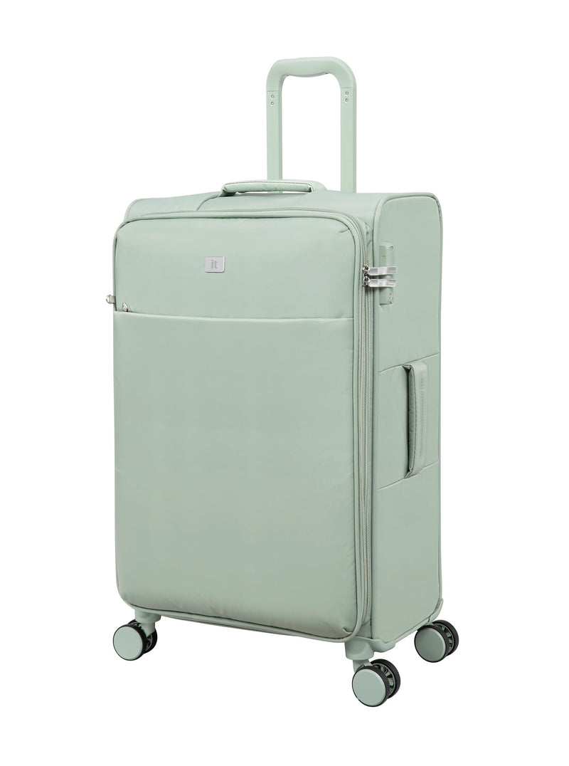 It Luggage Lustrous Luxe 28" Softside Checked 8 Wheel Spinner, Desert Sage