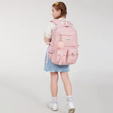 abshoo Big Student Laptop Backpack For College Women Middle High School Teen Girls Bookbag Travel Daypack (Pink)