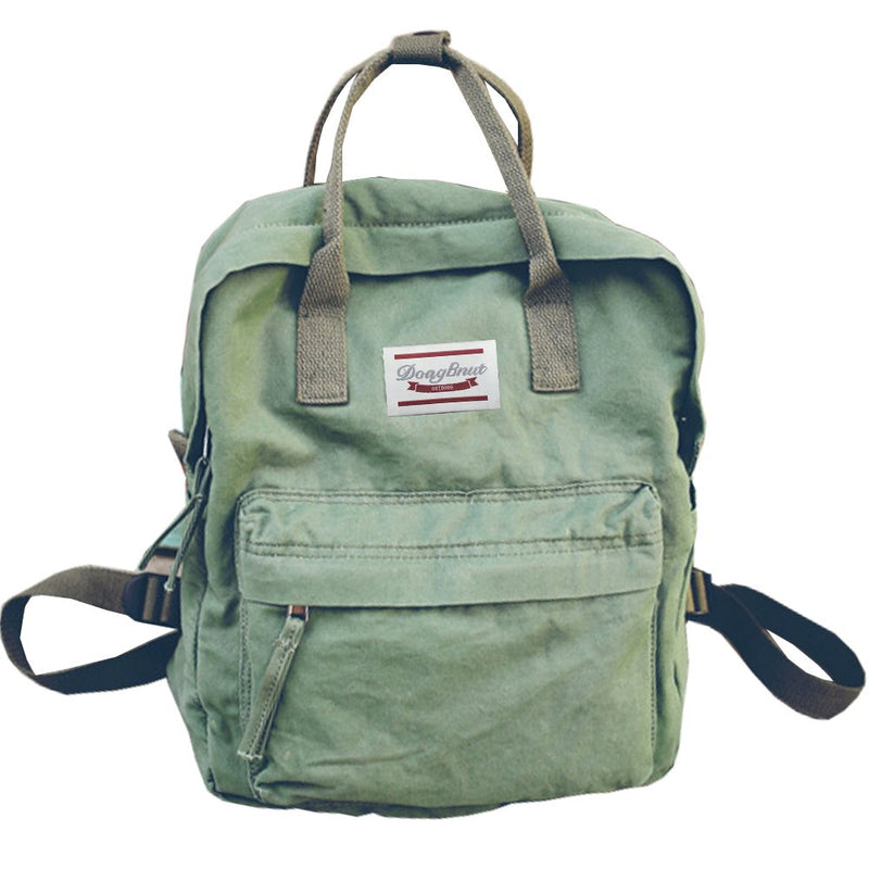 LuckyZ Womens Casual Style Lightweight Canvas Backpack Travel Daypack Small Handbag Purse Army Green