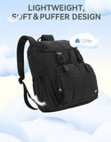 BOSTANTEN Women's Puffer Backpack, Versatile College Laptop Backpack with RFID Pocket, Water Resistant Casual Travel Daypack, Black