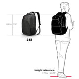 Swissdigital Design Travel Laptop Backpack, Laptops Backpack with USB Charging Port for Men Women Fits 16 Inch Notebook, Black | SD1670-01
