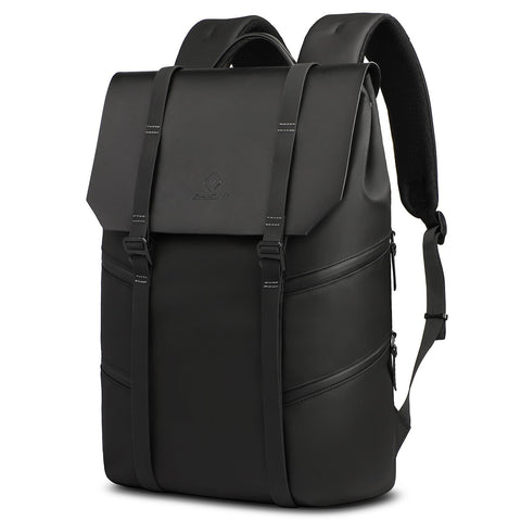 hk Backpack for Men Flap Laptop Backpacks 15.6 Inch Travel Business Backpack Waterproof Anti-Theft Computer Bag for College Work Hiking Vintage Casual Rucksack