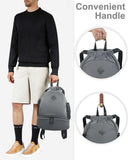 RHDZO Drawstring Backpack Gym Backpack with Shoe Compartment for Men Women String Sports Bag with Wet Pocket Cinch Swim Beach Bag, Gray (Patent Pending)