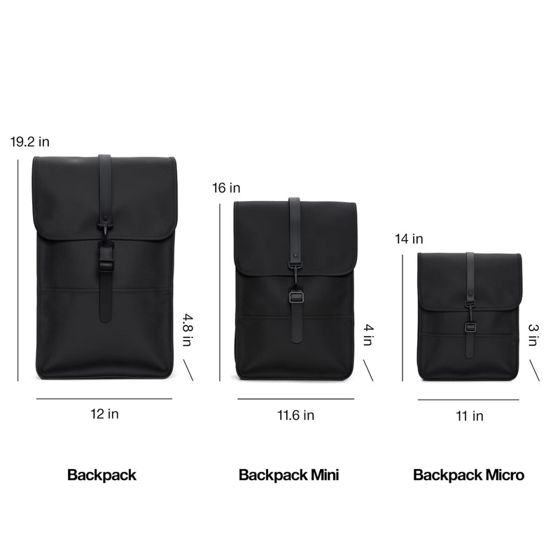RAINS Backpack – Durable Waterproof Laptop Backpack for Men and Women for Travel, Work and Commuting – Black Bag with Secure Closure – 15" Laptop Pocket – 2 Year Warranty