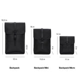 RAINS Backpack – Durable Waterproof Laptop Backpack for Men and Women for Travel, Work and Commuting – Black Bag with Secure Closure – 15" Laptop Pocket – 2 Year Warranty