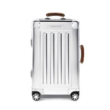 Sterling Pacific 40L Cabin Travel Case – Full Aluminum Four Wheel Carry On Luggage, Italian Leather Handles