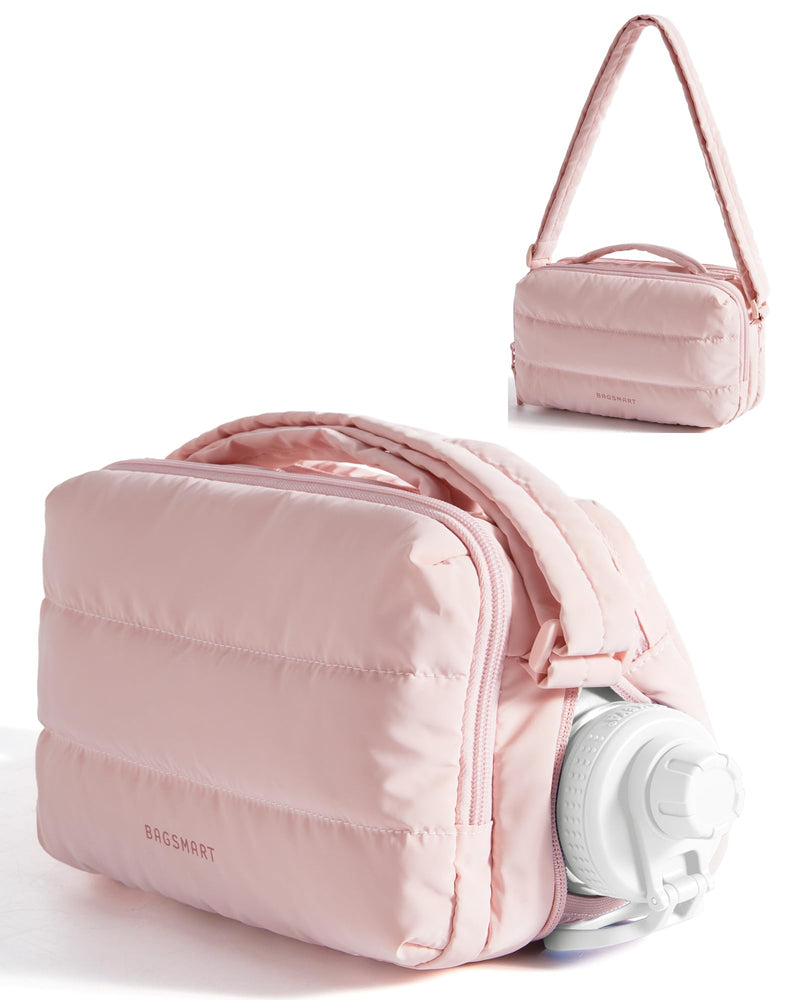 BAGSMART Lightweight Crossbody Bags for Women, Quilted Puffer Shoulder HandBags with Adjustable Strap for Travel