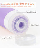 Quatish Travel Bottles for Toiletries 6 Pack, Original Patented Leakproof 3 oz Tsa Approved Travel Size Containers, BPA Free Silicone Shampoo and Conditioner Bottles, Camping Essentials